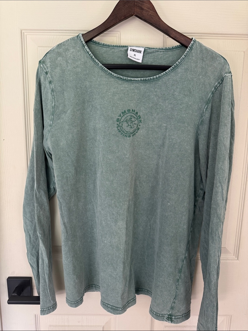 Gymshark Long-Sleeve Crewneck Top in Sage Green